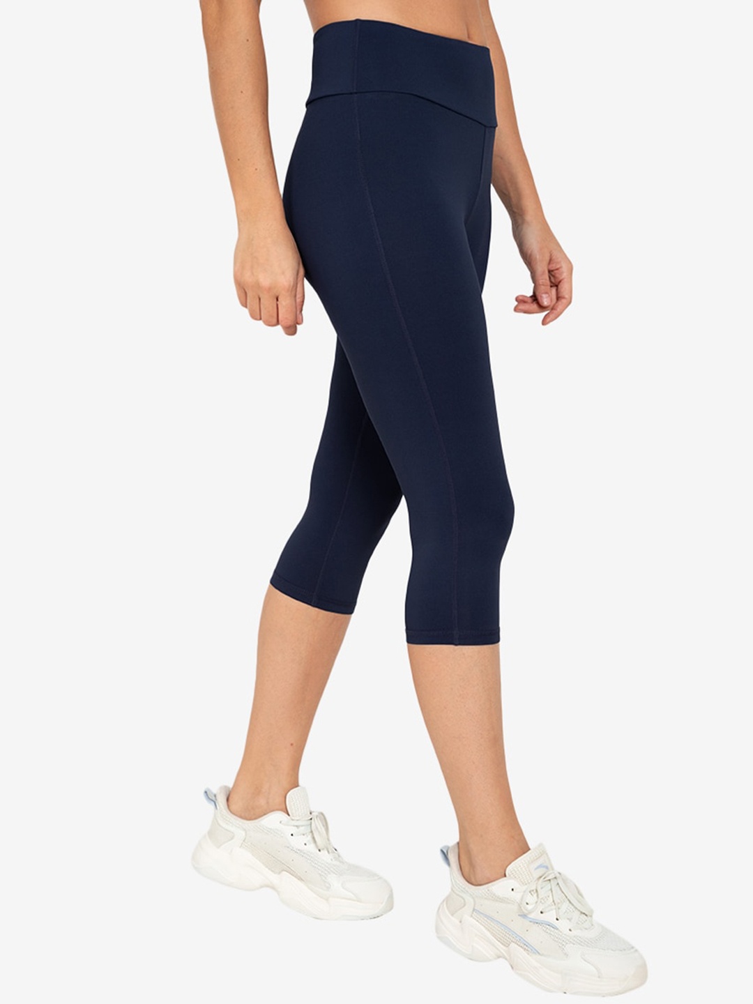ZALORA ACTIVE Women Navy Blue Solid Tights