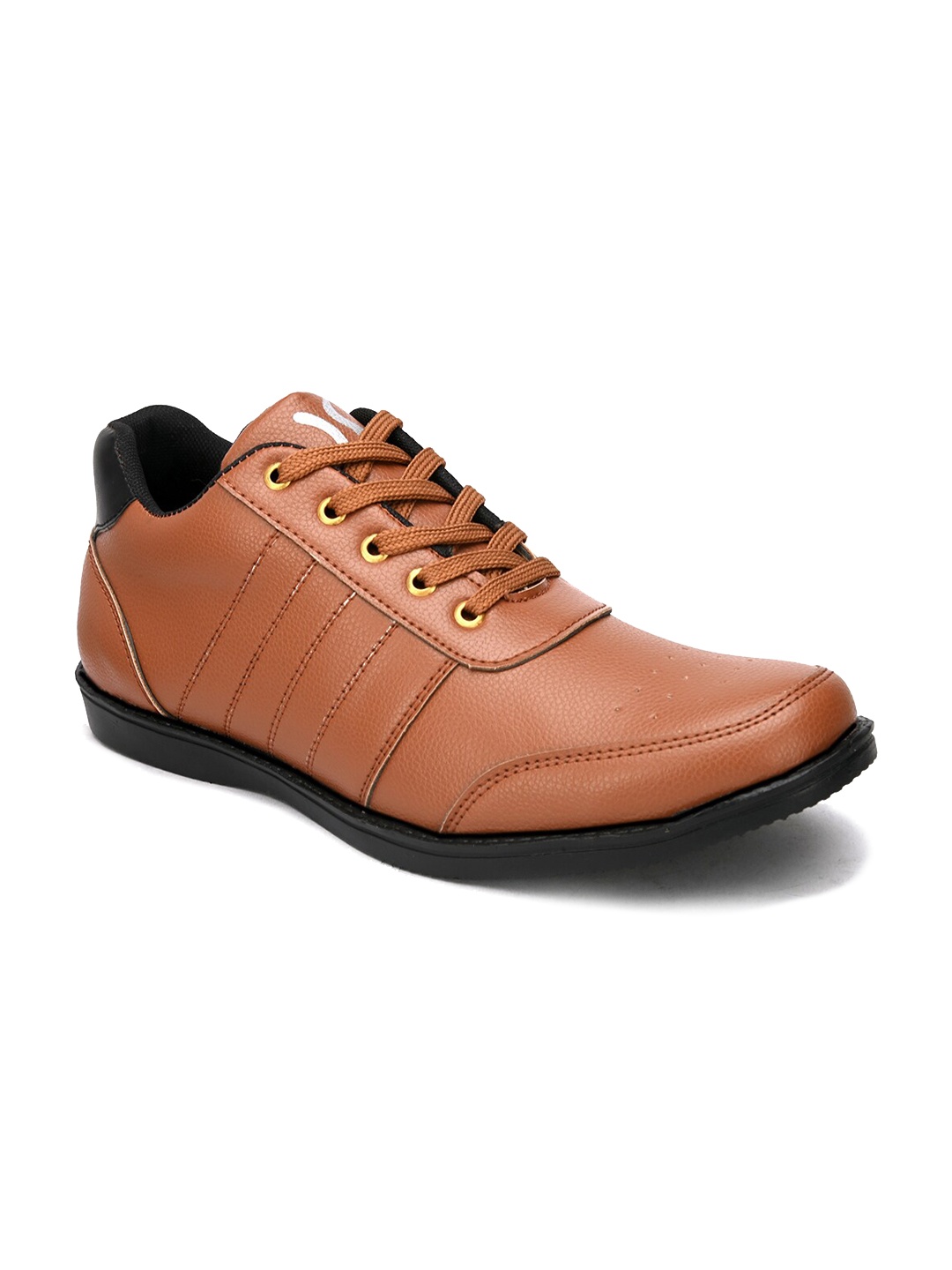 Sir Corbett Men Tan Brown Perforations Sneakers