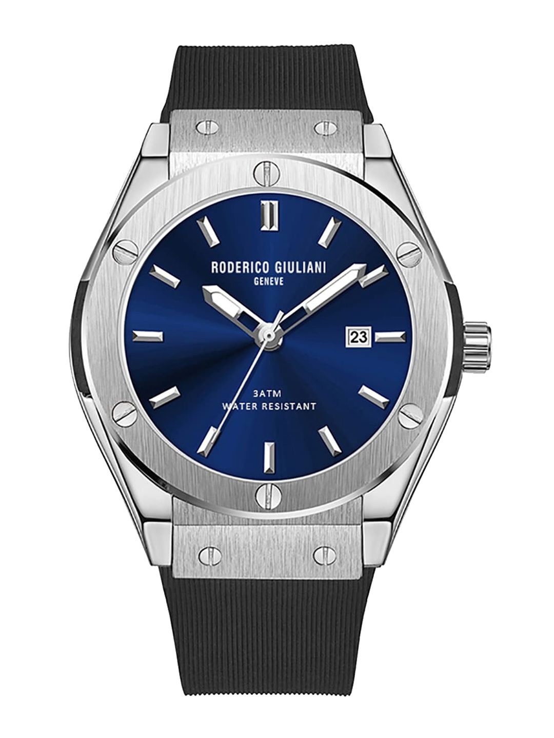 RODERICO GIULIANI Unisex Blue Dial & Black Wrap Around Analogue Watch RG-MSLA72000001, Silver
RODERICO GIULIANI Unisex Blue Dial & Black Wrap Around Analogue Watch RG-MSLA72000001, Silver