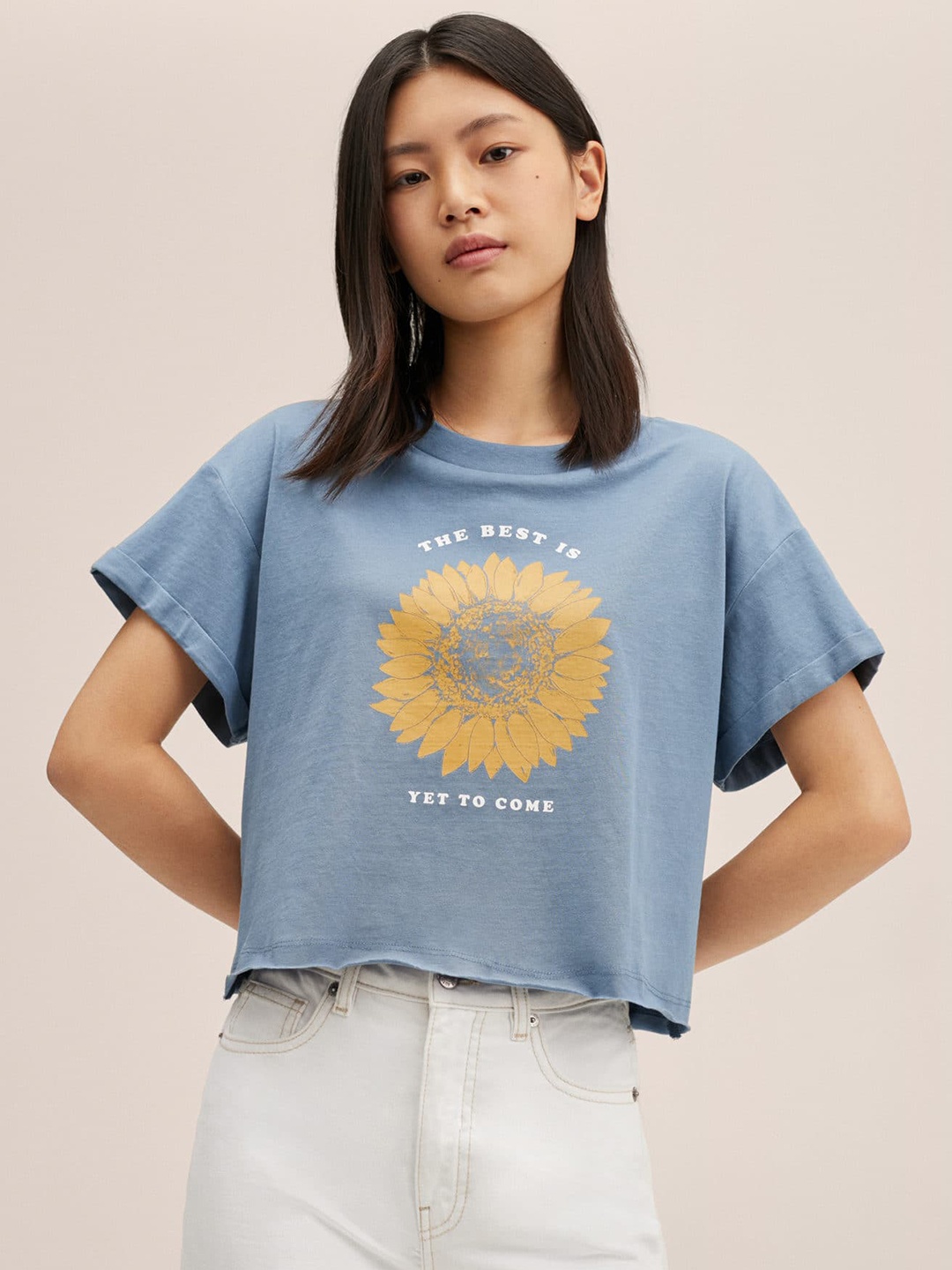 Mango Kids Girls Blue & Yellow Floral Printed Drop-Shoulder Sleeves Pure Cotton T-shirt
Mango Kids Girls Blue & Yellow Floral Printed Drop-Shoulder Sleeves Pure Cotton T-shirt