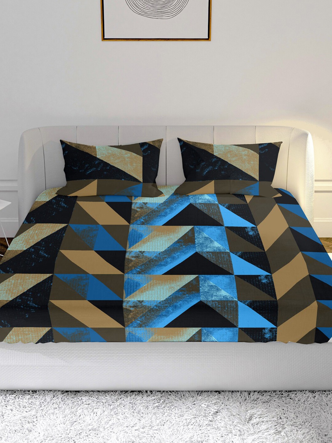 MAYFAIR HOMES LONDON Blue & Brown Geometric 210 TC King Bedsheet with 2 Pillow Covers
MAYFAIR HOMES LONDON Blue & Brown Geometric 210 TC King Bedsheet with 2 Pillow Covers