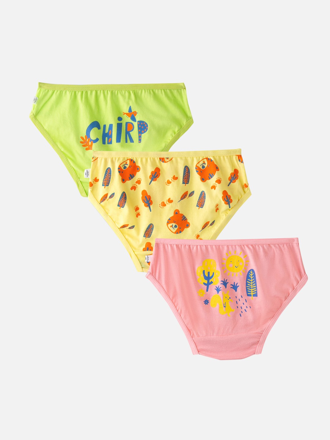 You Got Plan B Girls Pack Of 3 Printed Pure Cotton Anti Microbial Basic Briefs, Yellow
You Got Plan B Girls Pack Of 3 Printed Pure Cotton Anti Microbial Basic Briefs, Yellow