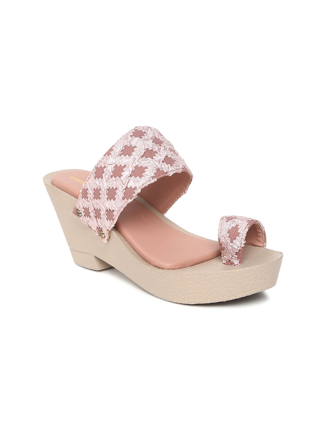 EVERLY Women Pink Wedge Heels