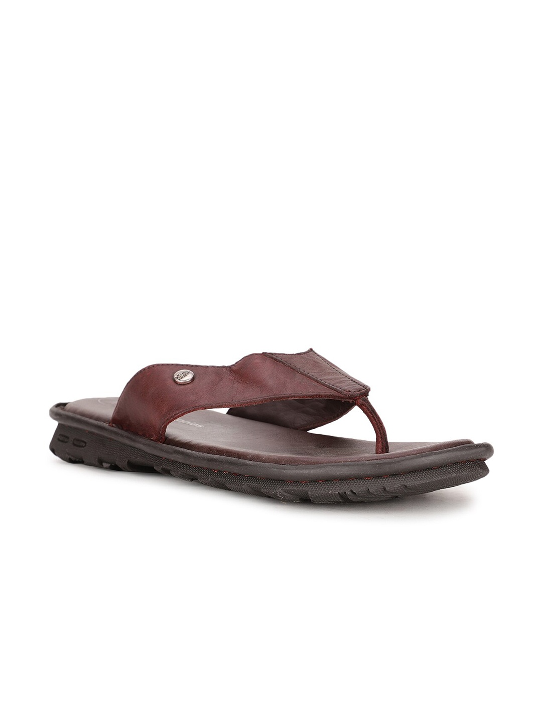 Hush Puppies Men Red Leather Comfort Sandals