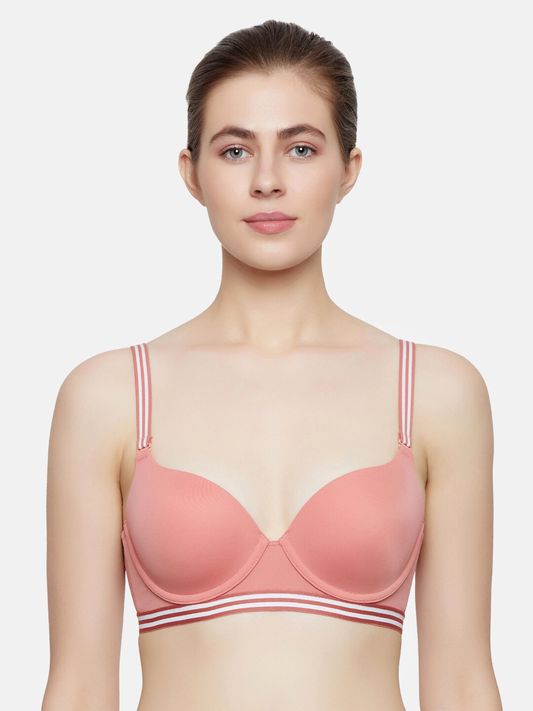 Triumph Rose & White Spotlight Detachable Shoulder Straps Lightly Padded Wired Multiway Tshirt Bra
Triumph Rose & White Spotlight Detachable Shoulder Straps Lightly Padded Wired Multiway Tshirt Bra