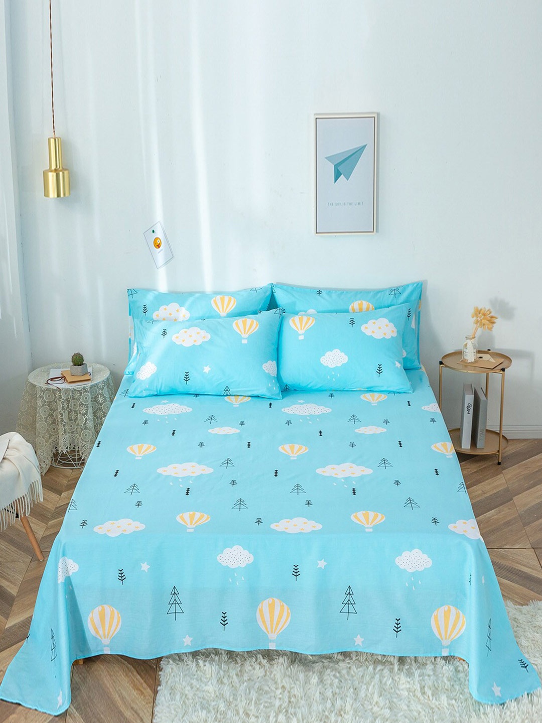 JC Collection Turquoise Blue & White 200 TC King Cartoon Cotton Bedsheet & 2 Pillow Covers
JC Collection Turquoise Blue & White 200 TC King Cartoon Cotton Bedsheet & 2 Pillow Covers