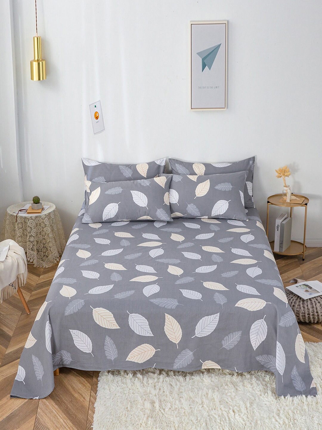 JC Collection Grey & Cream-Coloured 200 TC Pure Cotton King Bedsheet with 2 Pillow Covers
JC Collection Grey & Cream-Coloured 200 TC Pure Cotton King Bedsheet with 2 Pillow Covers