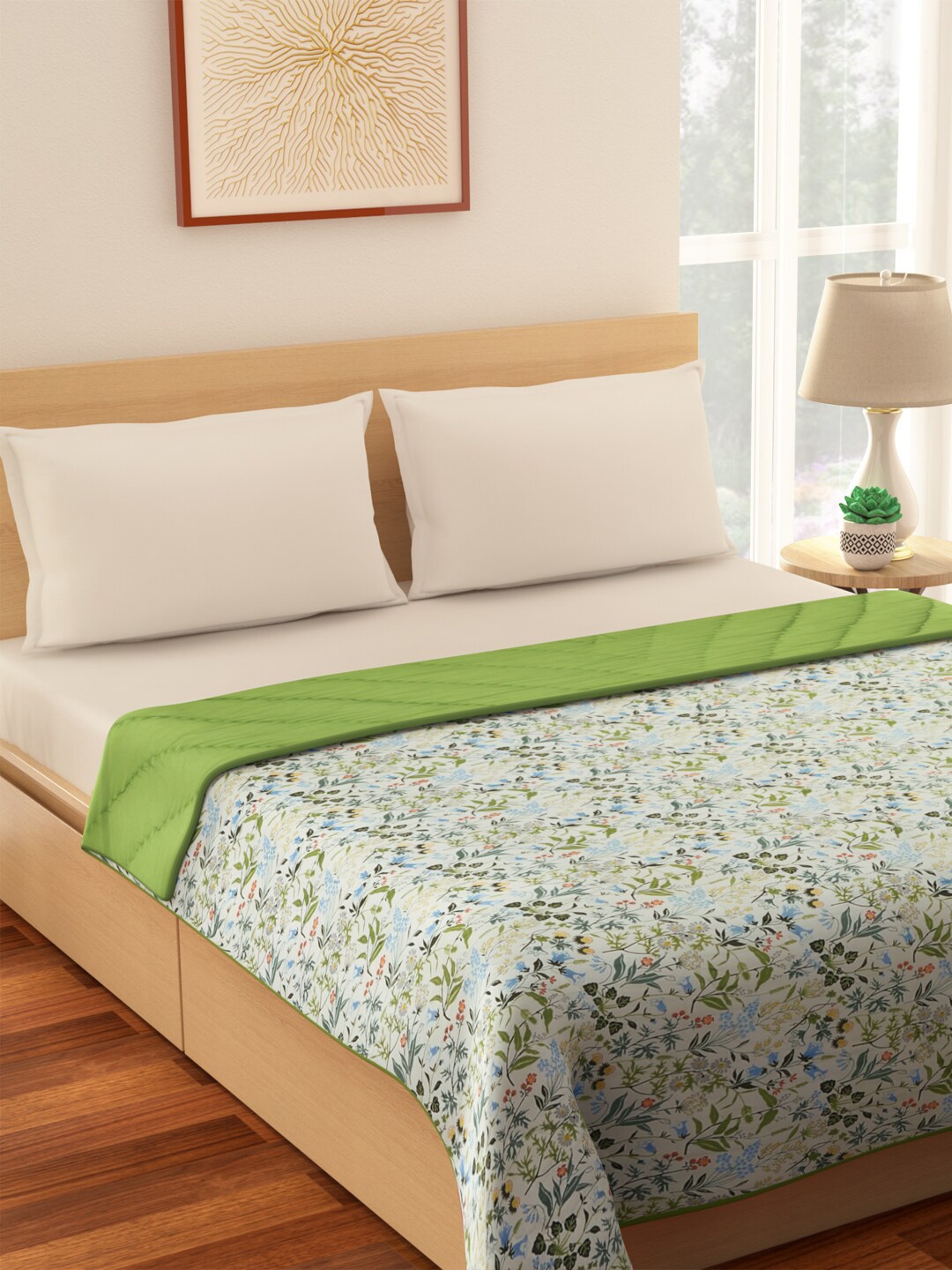Living scapes by Pantaloons Green & Blue 210 GSM Double Floral Mild Winter Bed Quilt
Living scapes by Pantaloons Green & Blue 210 GSM Double Floral Mild Winter Bed Quilt