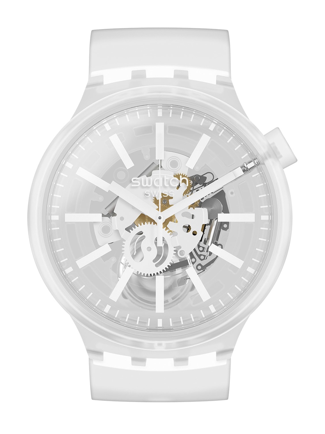 Swatch Unisex White Skeleton Dial & White Bracelet Style Straps Analogue Watch, Transparent
Swatch Unisex White Skeleton Dial & White Bracelet Style Straps Analogue Watch, Transparent