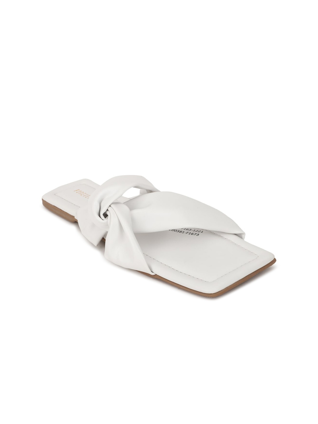 FOREVER 21 Women White Solid Open Toe Flats