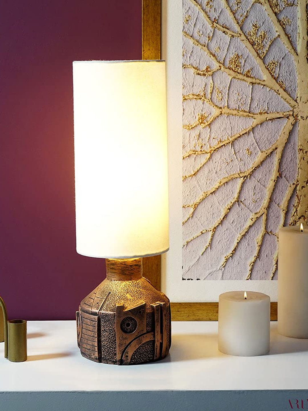 The Artment Brown Impressionist Treasure Hunter's Lamp Shade
