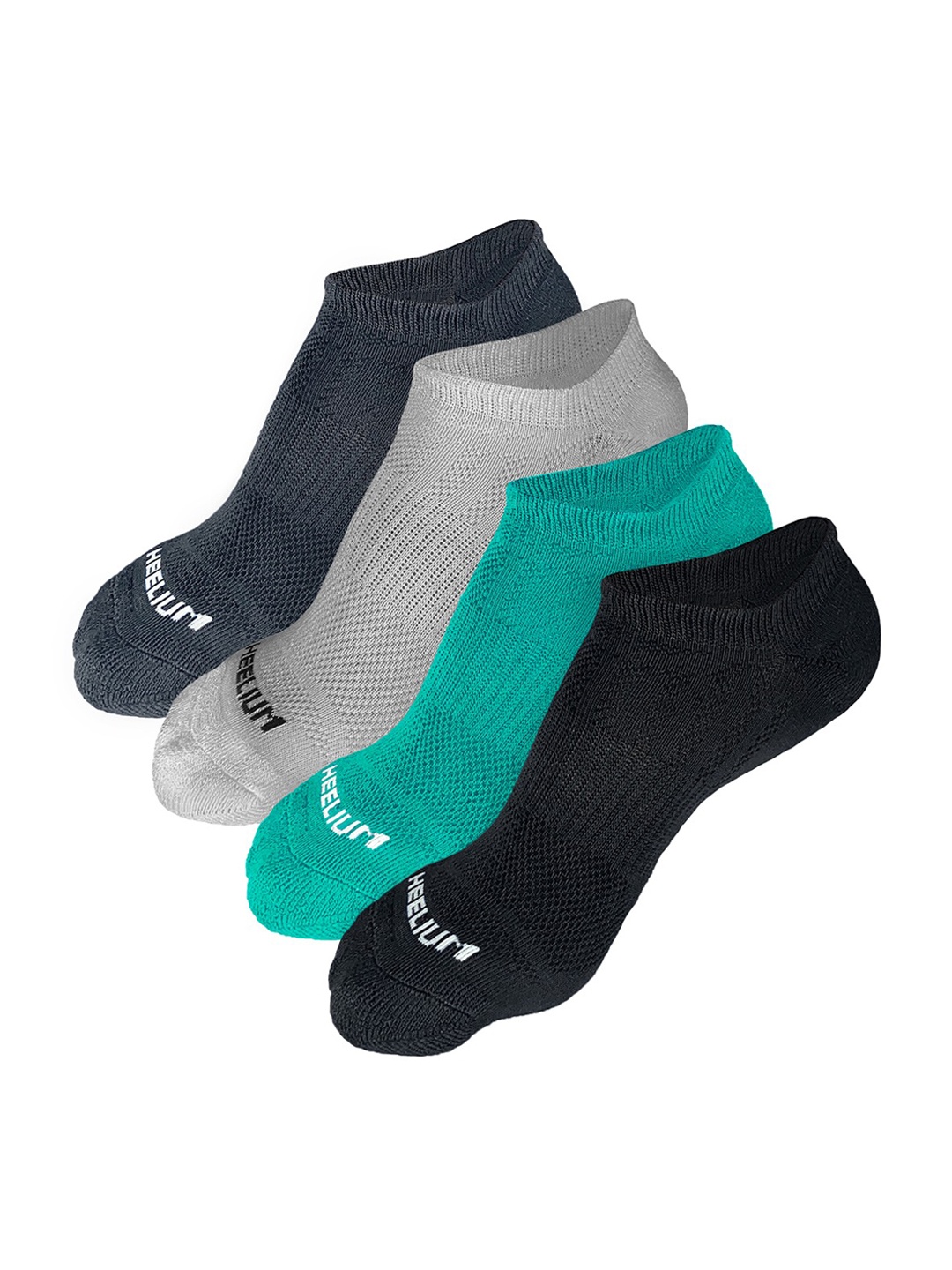 Heelium Men Pack of 4 Odour-Free Padded Base Anti-bacterial Bamboo Ankle Length Socks, Grey melange
Heelium Men Pack of 4 Odour-Free Padded Base Anti-bacterial Bamboo Ankle Length Socks, Grey melange