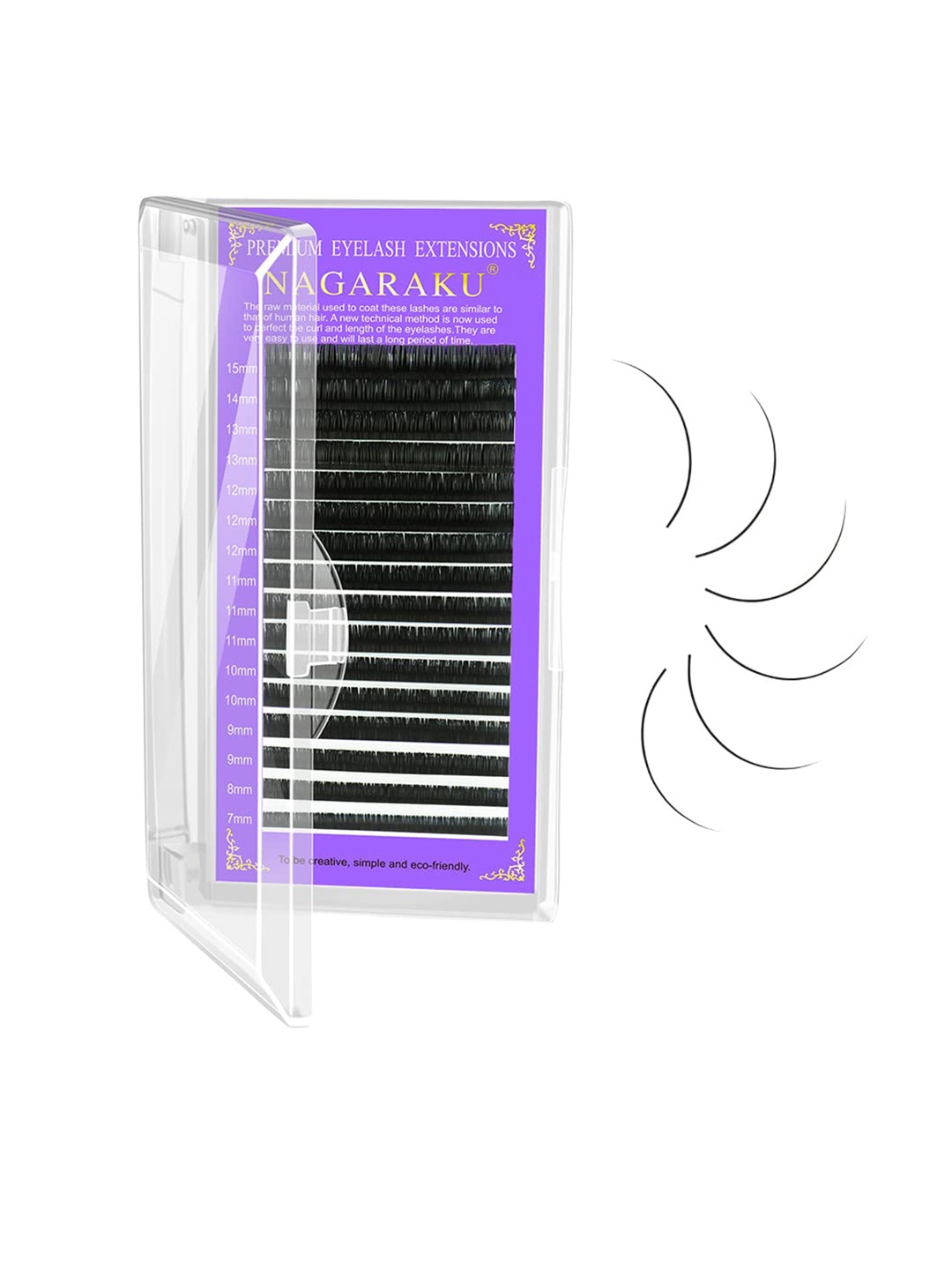 NAGARAKU Premium Classic Matte Black 16 Rows Synthetic Eyelash Extensions - Curl C
NAGARAKU Premium Classic Matte Black 16 Rows Synthetic Eyelash Extensions - Curl C