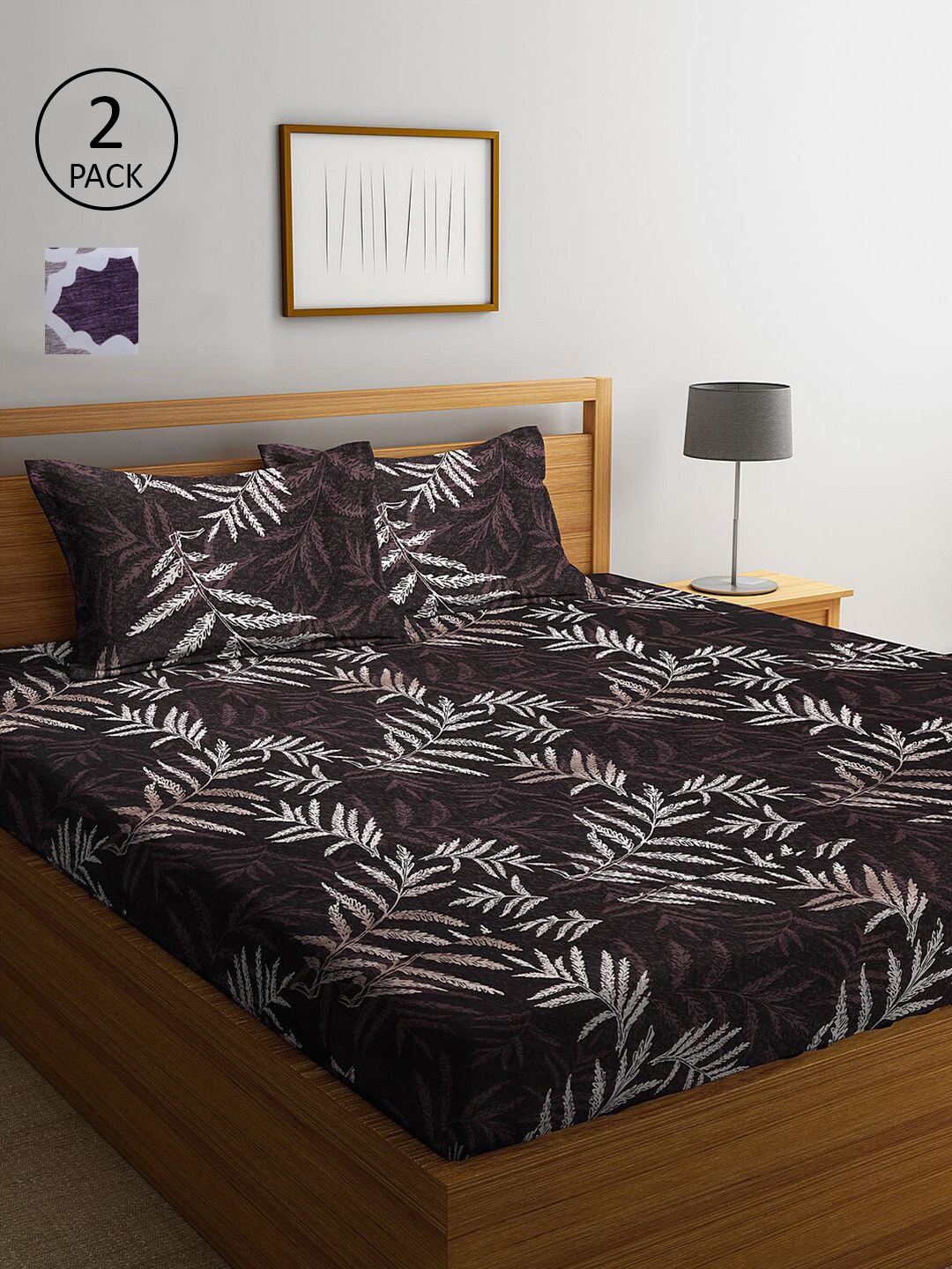 KLOTTHE Coffee Brown & White Floral 210 TC Set Of 2 King Bedsheet with 4 Pillow Covers
KLOTTHE Coffee Brown & White Floral 210 TC Set Of 2 King Bedsheet with 4 Pillow Covers