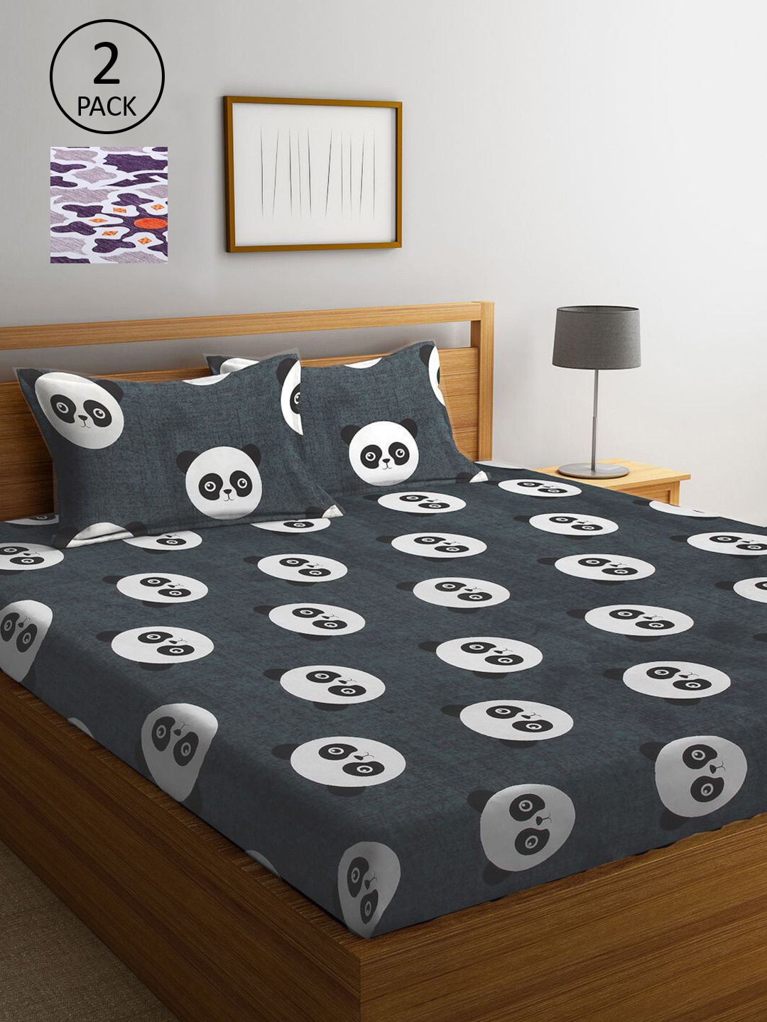KLOTTHE Multicoloured Cartoon Characters 210 TC 2 King Bedsheet with 4 Pillow Covers, Multi
KLOTTHE Multicoloured Cartoon Characters 210 TC 2 King Bedsheet with 4 Pillow Covers, Multi