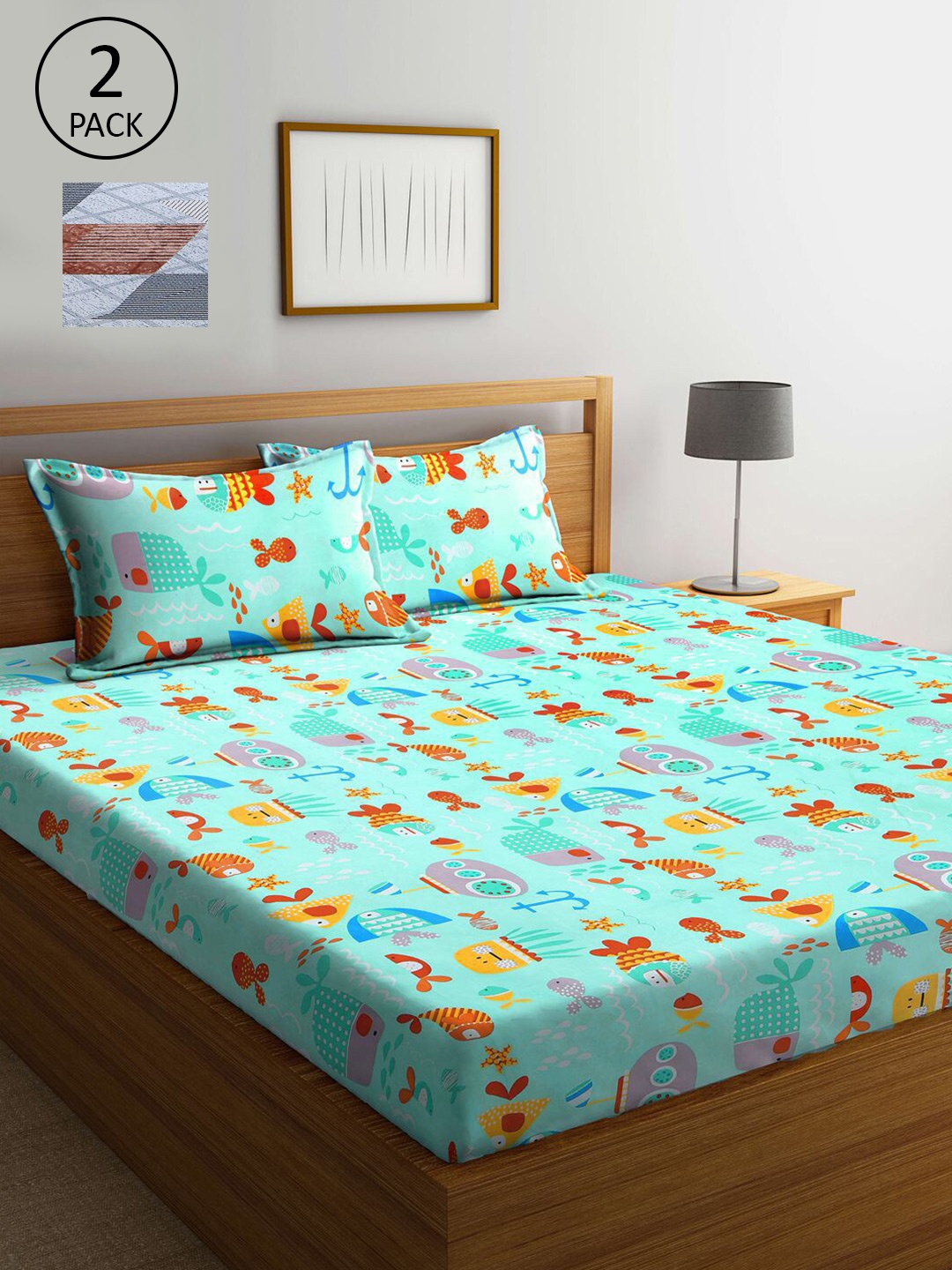 KLOTTHE Green & White Cartoon Characters 210 TC 2 King Bedsheets with 4 Pillow Covers
KLOTTHE Green & White Cartoon Characters 210 TC 2 King Bedsheets with 4 Pillow Covers