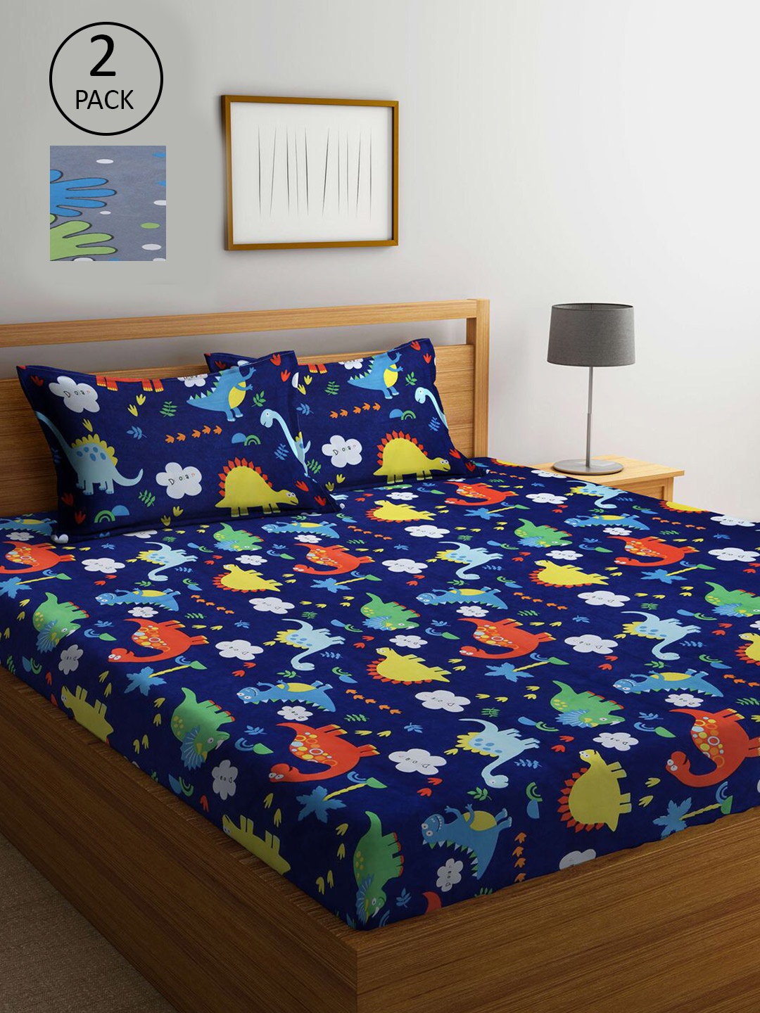 KLOTTHE Blue Cartoon Print 210 TC Cotton Blend 2 Double Bed Sheet with 4 Pillow Cover
KLOTTHE Blue Cartoon Print 210 TC Cotton Blend 2 Double Bed Sheet with 4 Pillow Cover