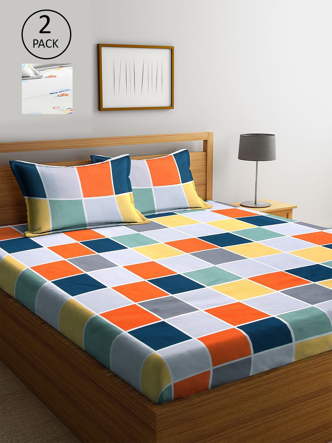 KLOTTHE White & Yellow Geometric Printed 210 TC 2 King Bedsheets with 4 Pillow Covers
KLOTTHE White & Yellow Geometric Printed 210 TC 2 King Bedsheets with 4 Pillow Covers