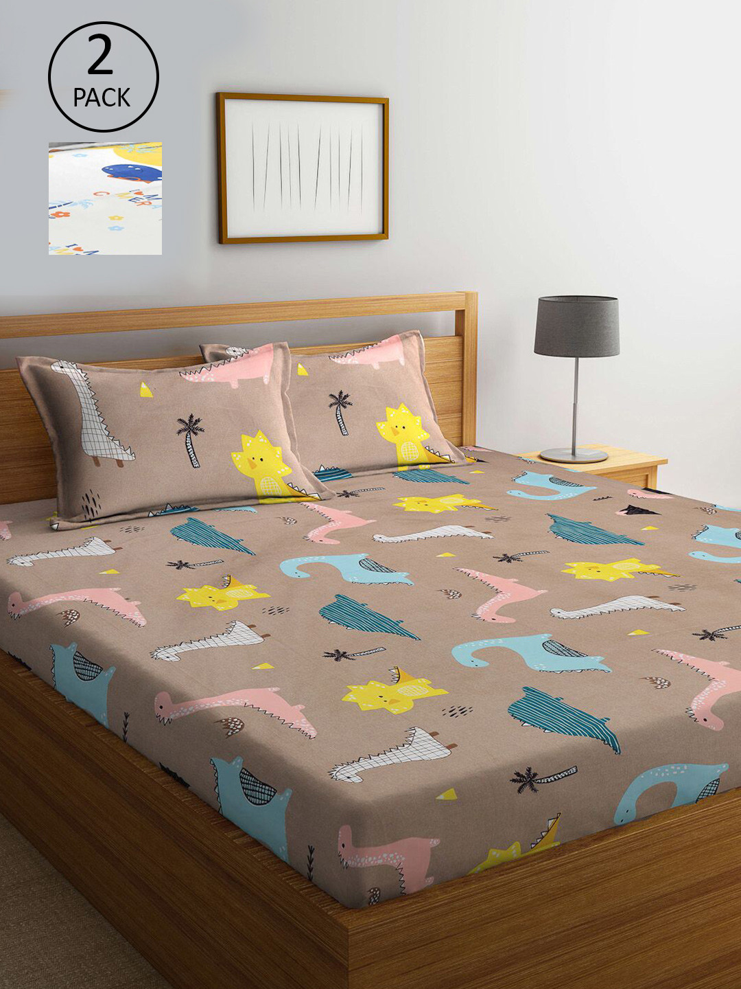KLOTTHE White & Pink Cartoon Characters 210 TC Set Of 2 King Bedsheet with 4 Pillow Covers
KLOTTHE White & Pink Cartoon Characters 210 TC Set Of 2 King Bedsheet with 4 Pillow Covers