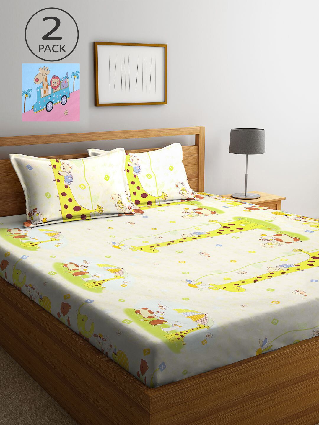 KLOTTHE Blue & Pink Cartoon Characters 210 TC Set Of 2 King Bedsheet with 4 Pillow Covers
KLOTTHE Blue & Pink Cartoon Characters 210 TC Set Of 2 King Bedsheet with 4 Pillow Covers