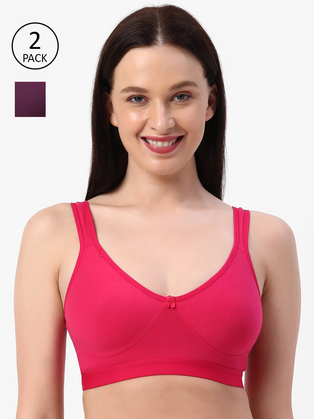 Planetinner Pack of 2 Non Wired Non Padded Full Coverage High Impact Workout Bra SB15-C2, Pink
Planetinner Pack of 2 Non Wired Non Padded Full Coverage High Impact Workout Bra SB15-C2, Pink
