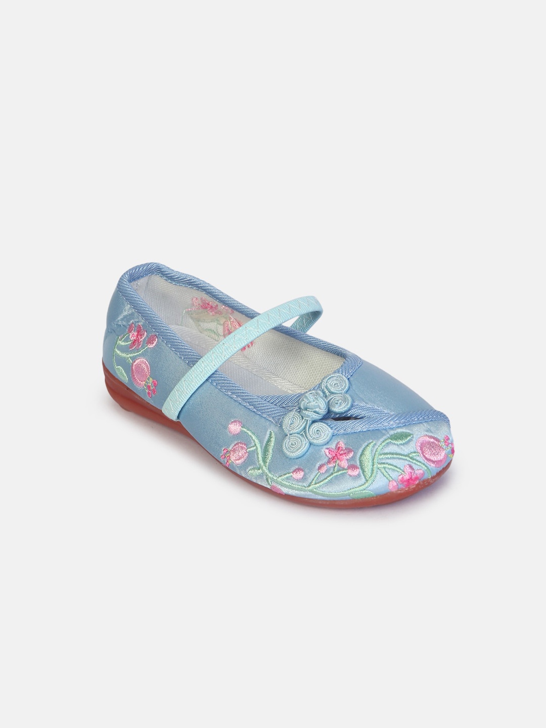 Hopscotch Girls Blue Printed Flats