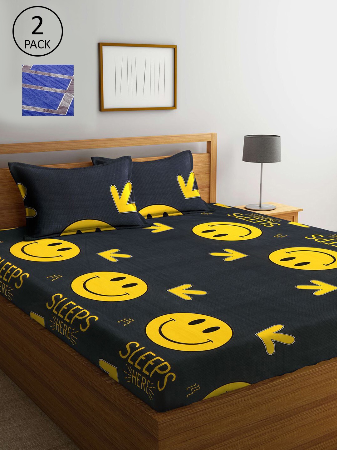 KLOTTHE Multi Coloured 210 TC Printed Set of 2 King Cotton Bedsheet with 4 Pillow Covers
KLOTTHE Multi Coloured 210 TC Printed Set of 2 King Cotton Bedsheet with 4 Pillow Covers