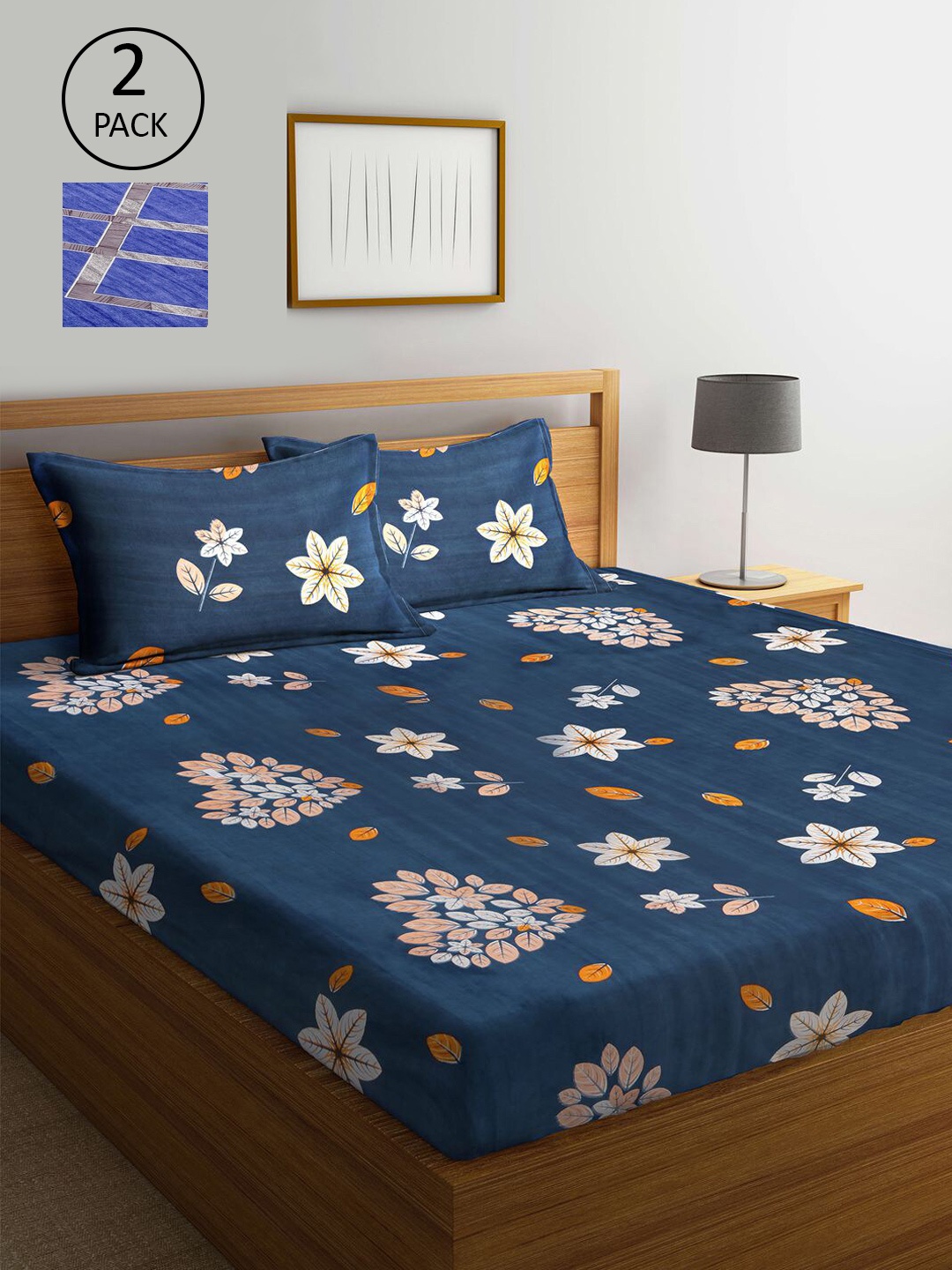 KLOTTHE Multi Coloured 210 TC Printed Set of 2 King Cotton Bedsheet with 4 Pillow Covers
KLOTTHE Multi Coloured 210 TC Printed Set of 2 King Cotton Bedsheet with 4 Pillow Covers