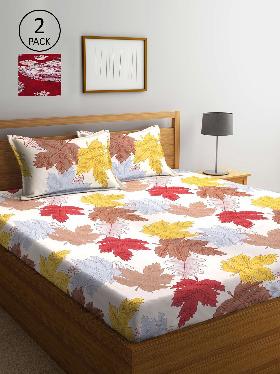 KLOTTHE Multi Coloured 210 TC Printed Set of 2 King Cotton Bedsheet with 4 Pillow Covers
KLOTTHE Multi Coloured 210 TC Printed Set of 2 King Cotton Bedsheet with 4 Pillow Covers
