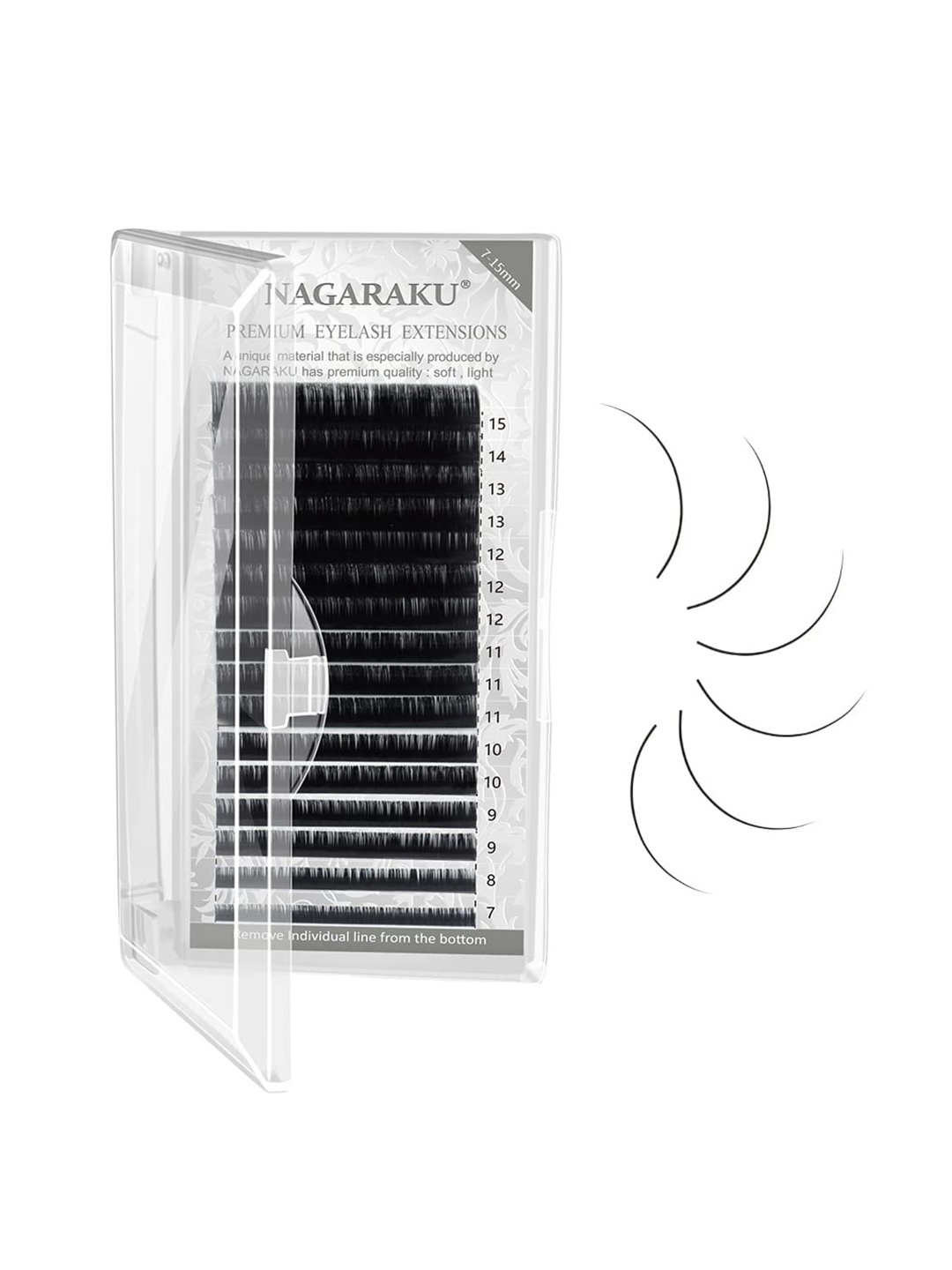 NAGARAKU Premium Classic Synthetics 16 Rows Tray 7-15mm False Eyelash Extensions - Curl DD, Black
NAGARAKU Premium Classic Synthetics 16 Rows Tray 7-15mm False Eyelash Extensions - Curl DD, Black