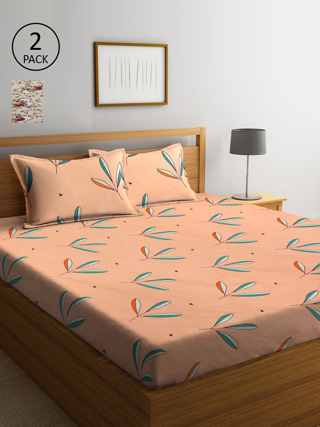 KLOTTHE Multi Coloured 210 TC Printed Set of 2 King Cotton Bedsheet with 4 Pillow Covers
KLOTTHE Multi Coloured 210 TC Printed Set of 2 King Cotton Bedsheet with 4 Pillow Covers