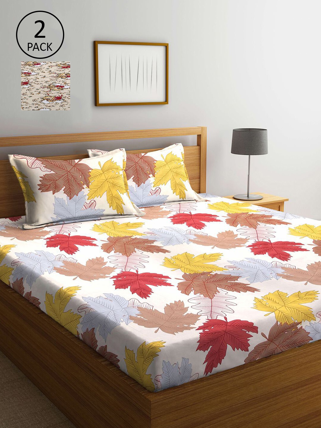 KLOTTHE Multi Coloured 210 TC Printed Set of 2 King Cotton Bedsheet with 4 Pillow Covers
KLOTTHE Multi Coloured 210 TC Printed Set of 2 King Cotton Bedsheet with 4 Pillow Covers