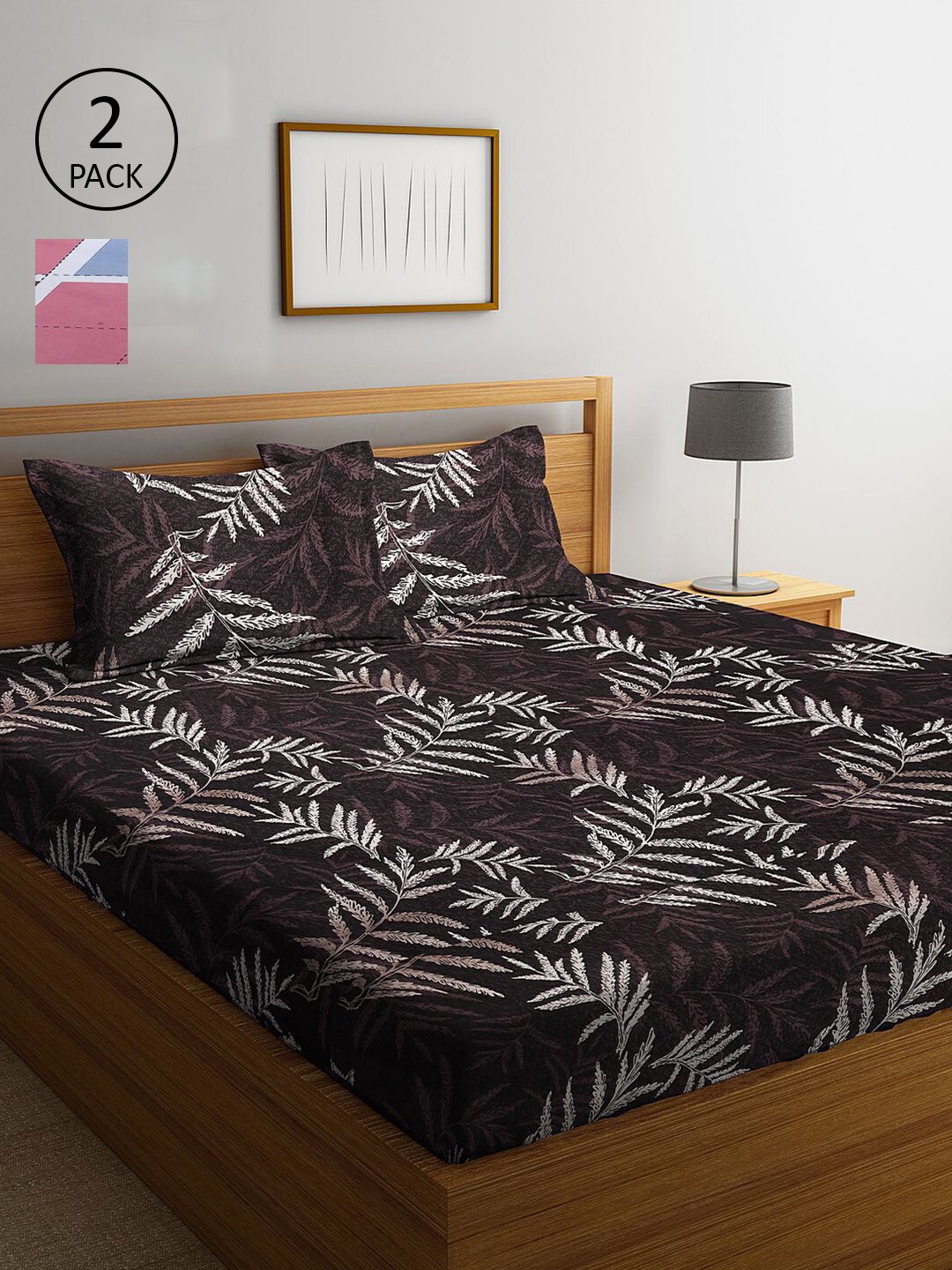 KLOTTHE MultiColor 210 TC Printed Set Of 2 King Cotton Bedsheet with 4 Pillow Covers, Multi
KLOTTHE MultiColor 210 TC Printed Set Of 2 King Cotton Bedsheet with 4 Pillow Covers, Multi