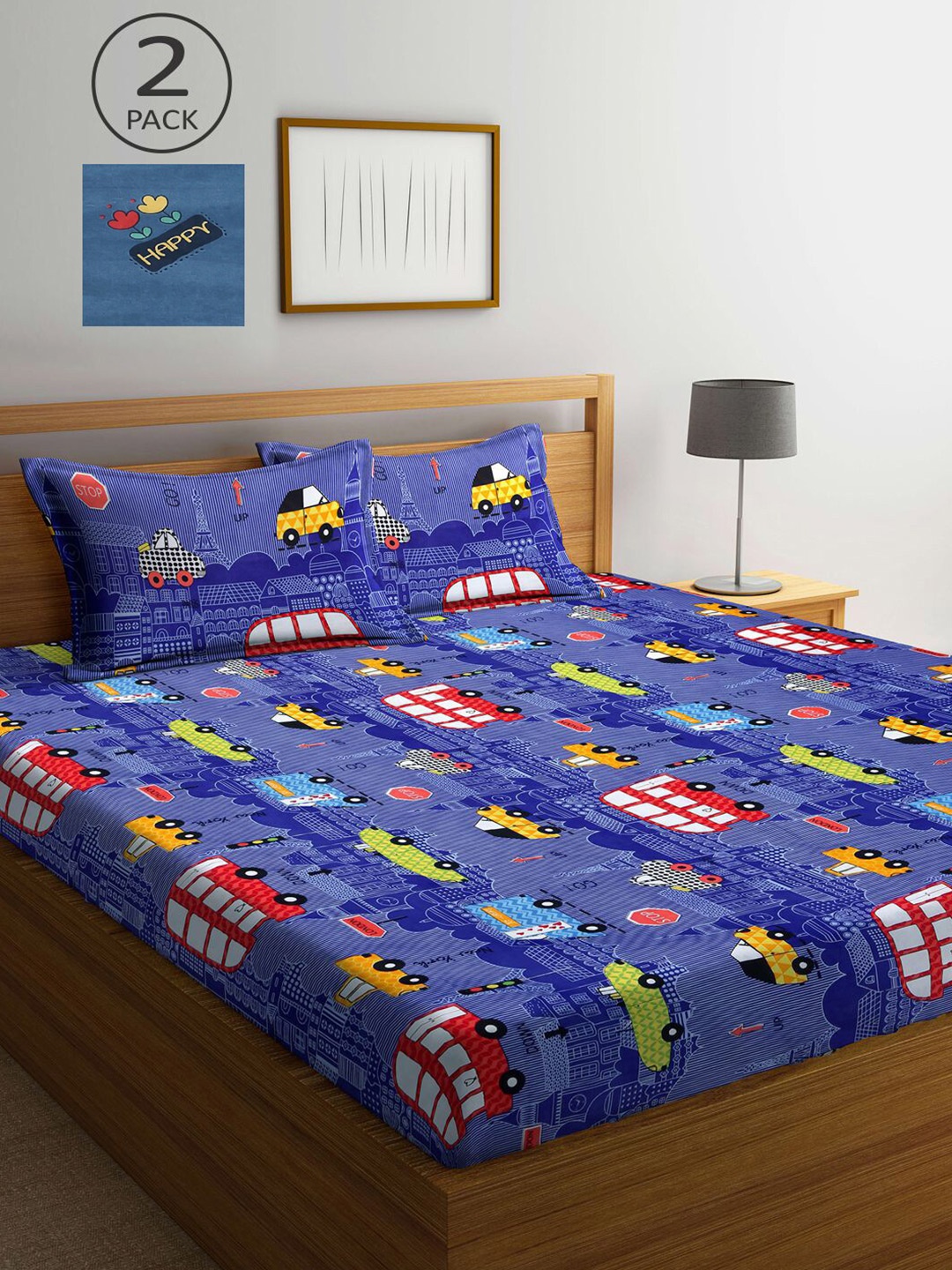 KLOTTHE Blue & Red Cartoon Characters 210 TC Set Of 2 King Bedsheet with 4 Pillow Covers
KLOTTHE Blue & Red Cartoon Characters 210 TC Set Of 2 King Bedsheet with 4 Pillow Covers