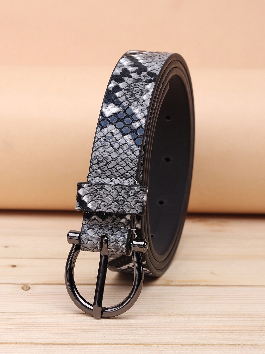 URBAN ALFAMI Women Black Printed PU Belt