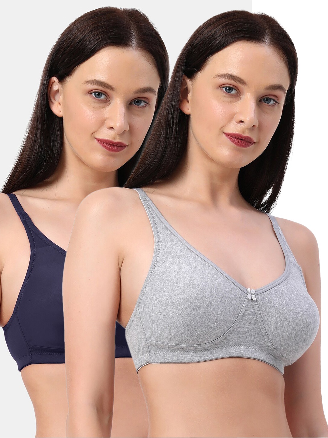 Planetinner Pack of 2 Non Padded Wirefree Double layered Full Coverage T-Shirt Bra TB11-C2, Grey
Planetinner Pack of 2 Non Padded Wirefree Double layered Full Coverage T-Shirt Bra TB11-C2, Grey