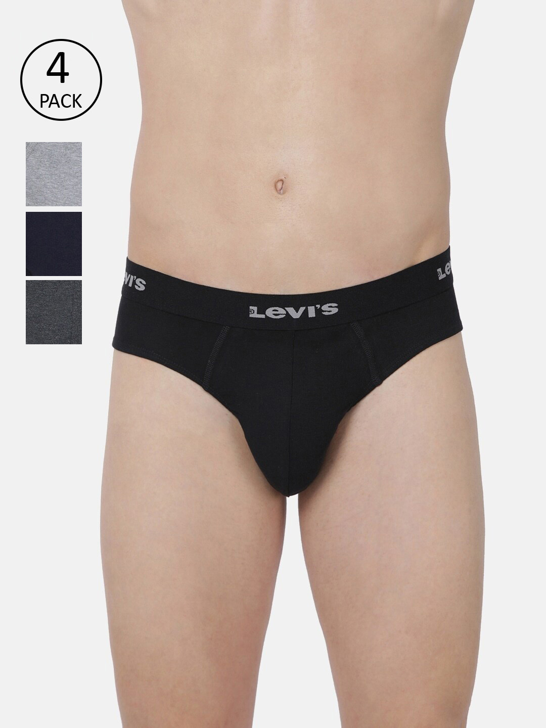 Levis Men Pack of 4 Briefs 16368156-1-16368164, Grey
Levis Men Pack of 4 Briefs 16368156-1-16368164, Grey