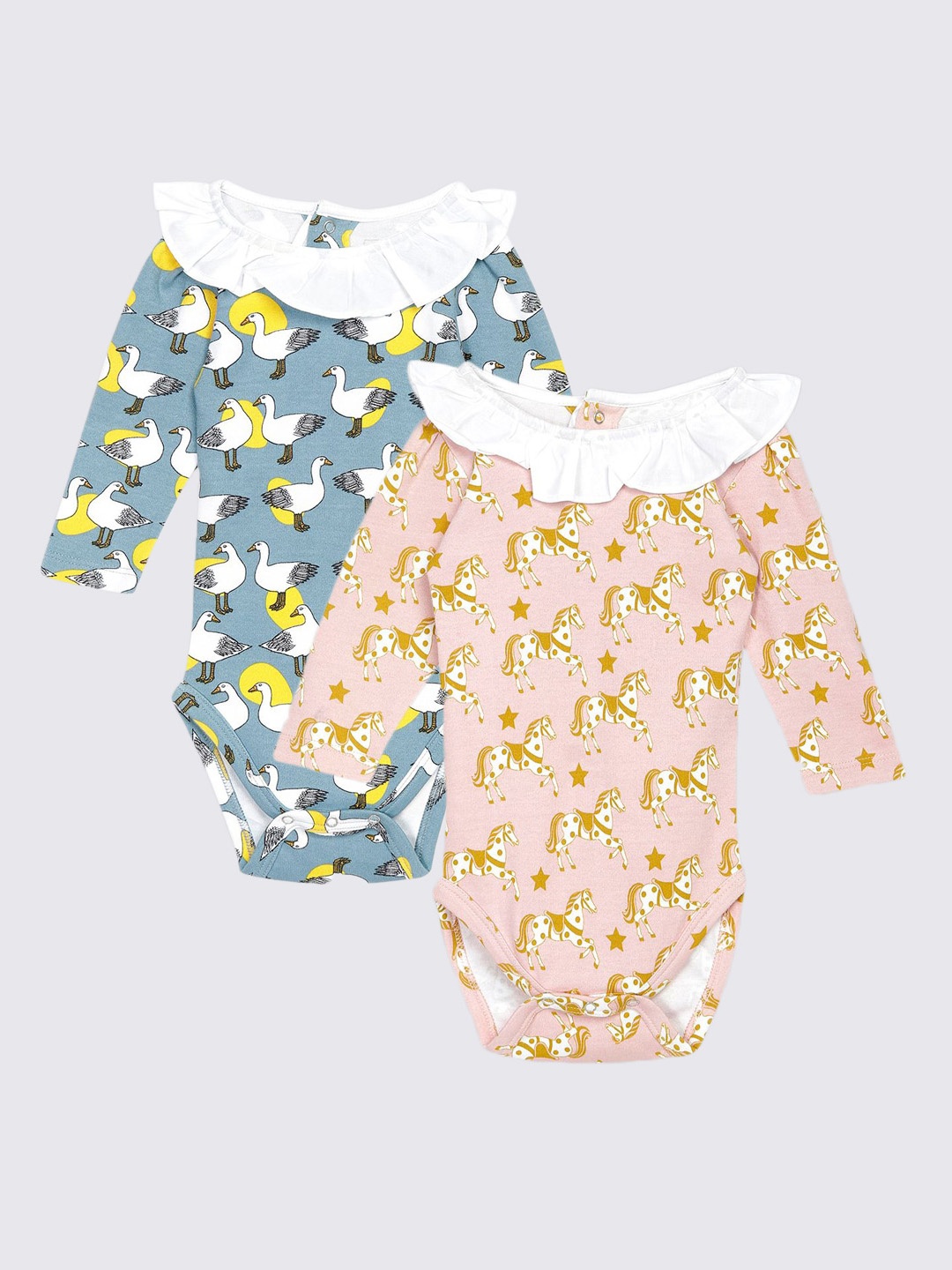 Mamas Boo Unisex Kids Pack of 2 Blue & Pink Printed 100% Organic Cotton Sustainable Bodysuit
Mamas Boo Unisex Kids Pack of 2 Blue & Pink Printed 100% Organic Cotton Sustainable Bodysuit