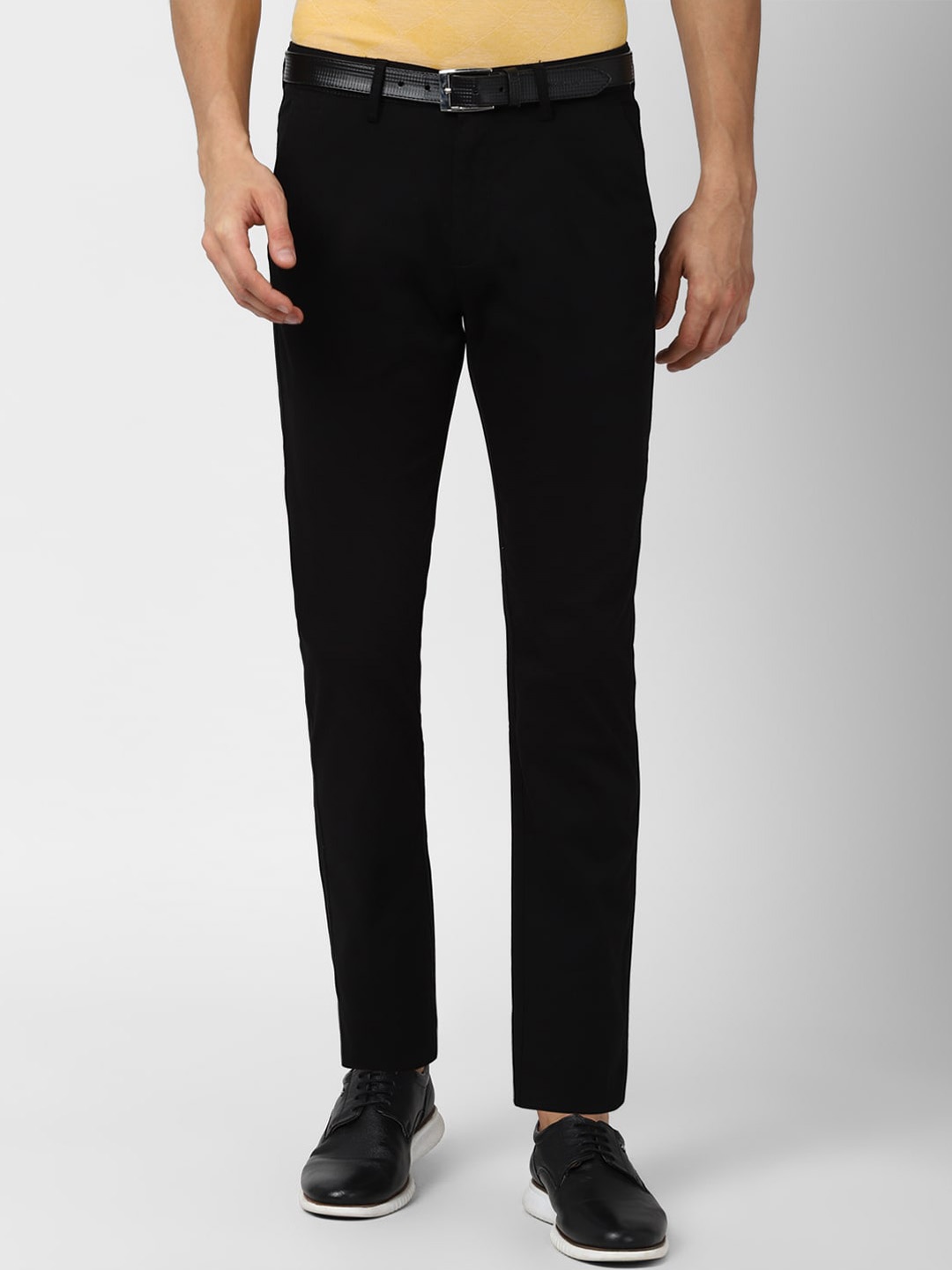 Peter England Casuals Men Black Slim Fit Trousers
