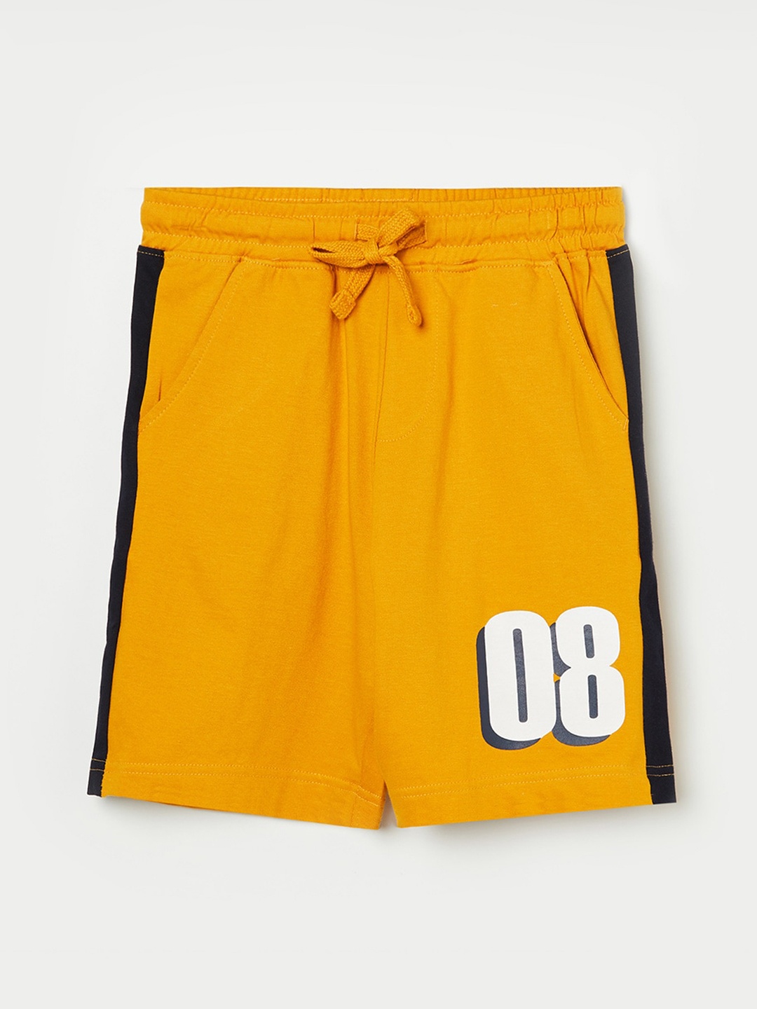 Fame Forever by Lifestyle Boys Yellow Slim Fit Cotton Shorts
