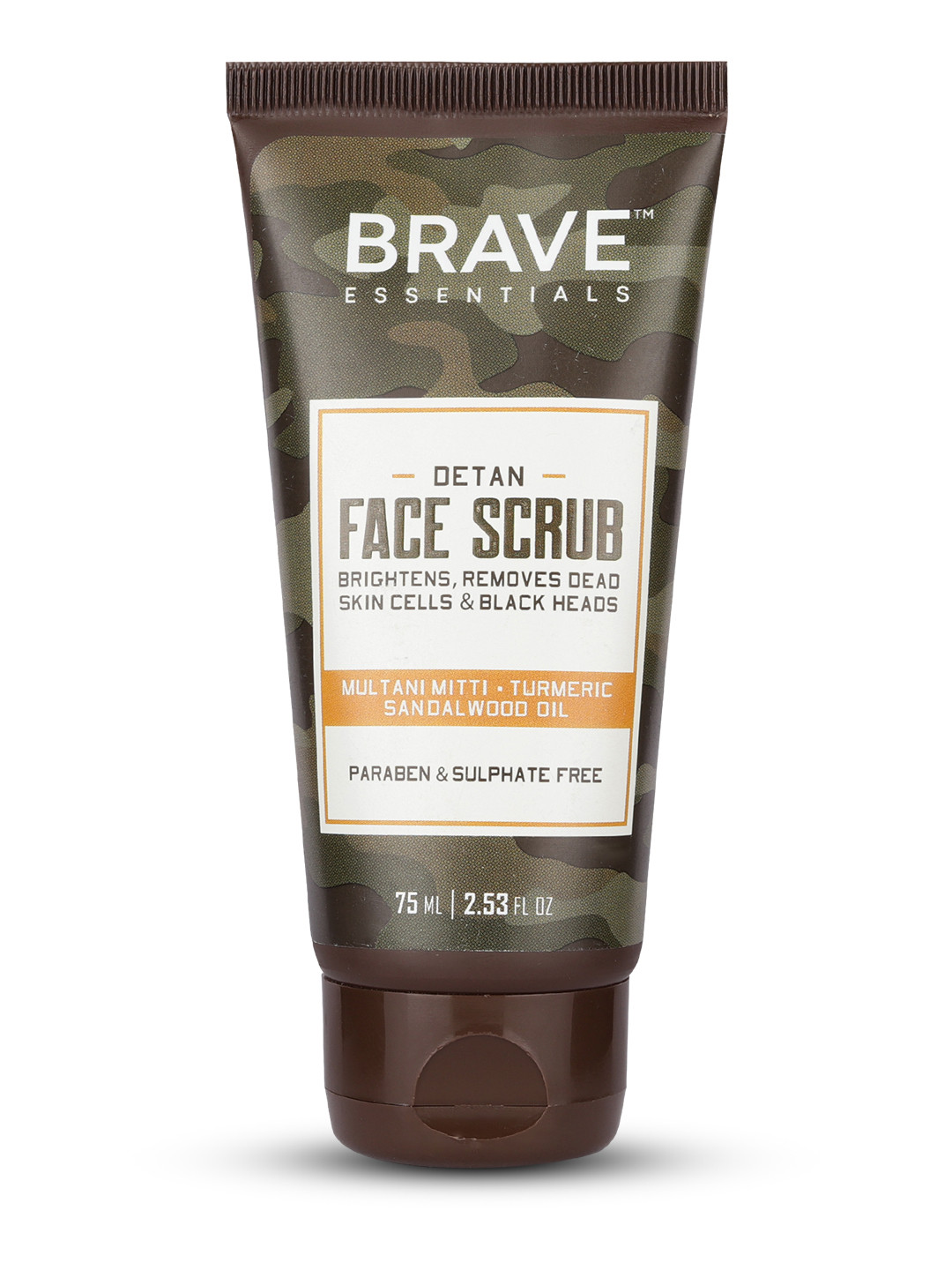 BRAVE ESSENTIALS De-Tan Face Scrub for Blackheads & Removing Dead Skin - 75 ml, Brown
BRAVE ESSENTIALS De-Tan Face Scrub for Blackheads & Removing Dead Skin - 75 ml, Brown