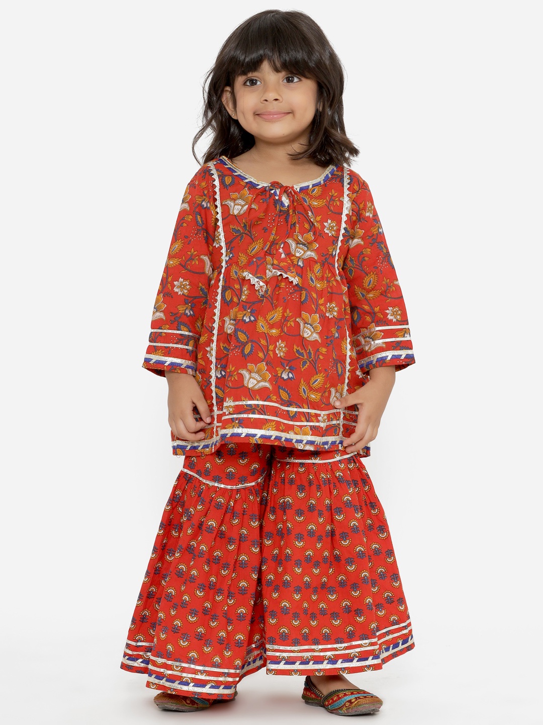 Readiprint Fashions Girls Red Ethnic Printed Gotta Patti Pure Cotton Kurti with Sharara
Readiprint Fashions Girls Red Ethnic Printed Gotta Patti Pure Cotton Kurti with Sharara