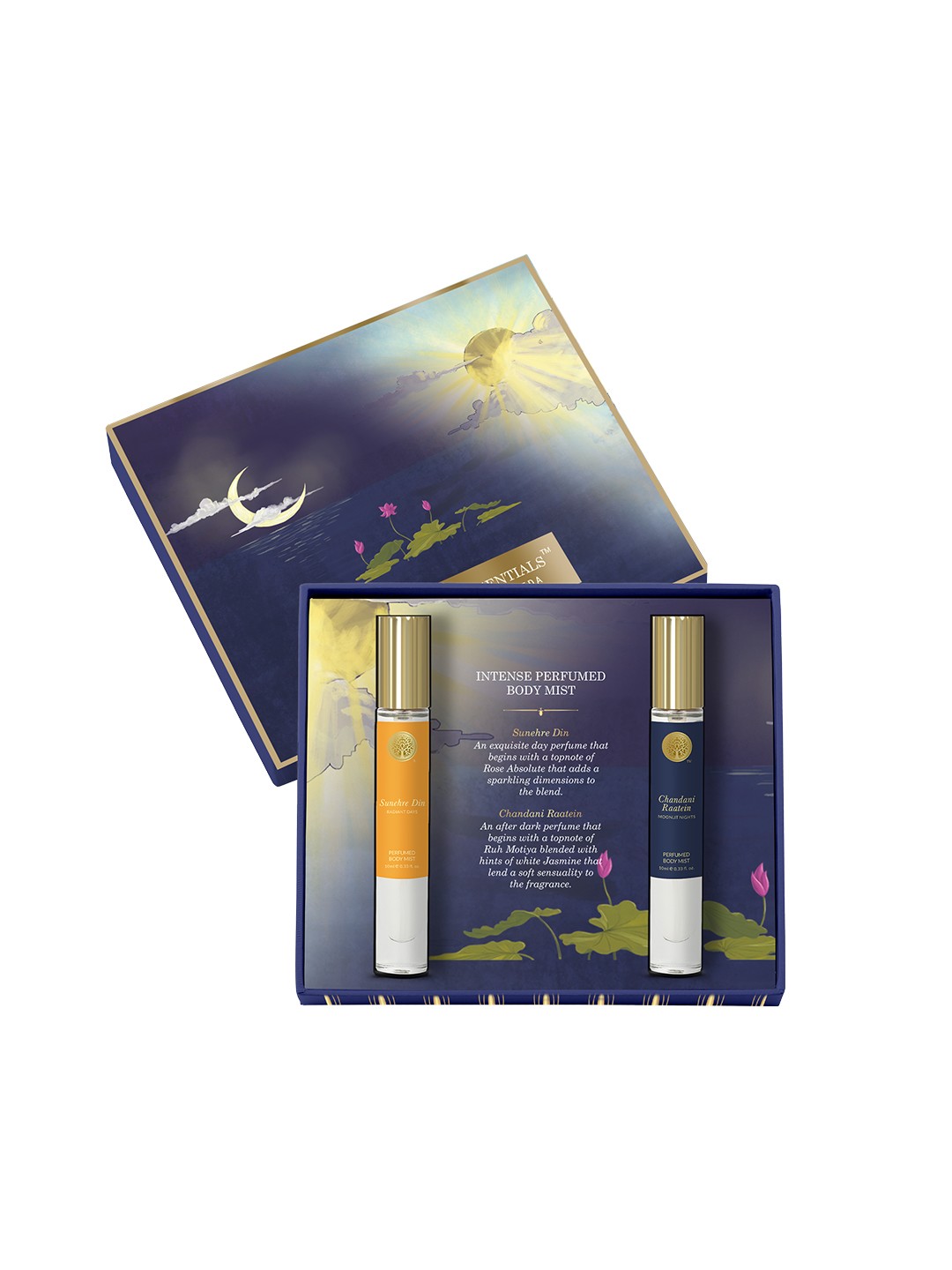 Forest Essentials Women Set of Sunehre Din & Chandani Raatein Body Mists - 10 ml Each, Navy blue
Forest Essentials Women Set of Sunehre Din & Chandani Raatein Body Mists - 10 ml Each, Navy blue