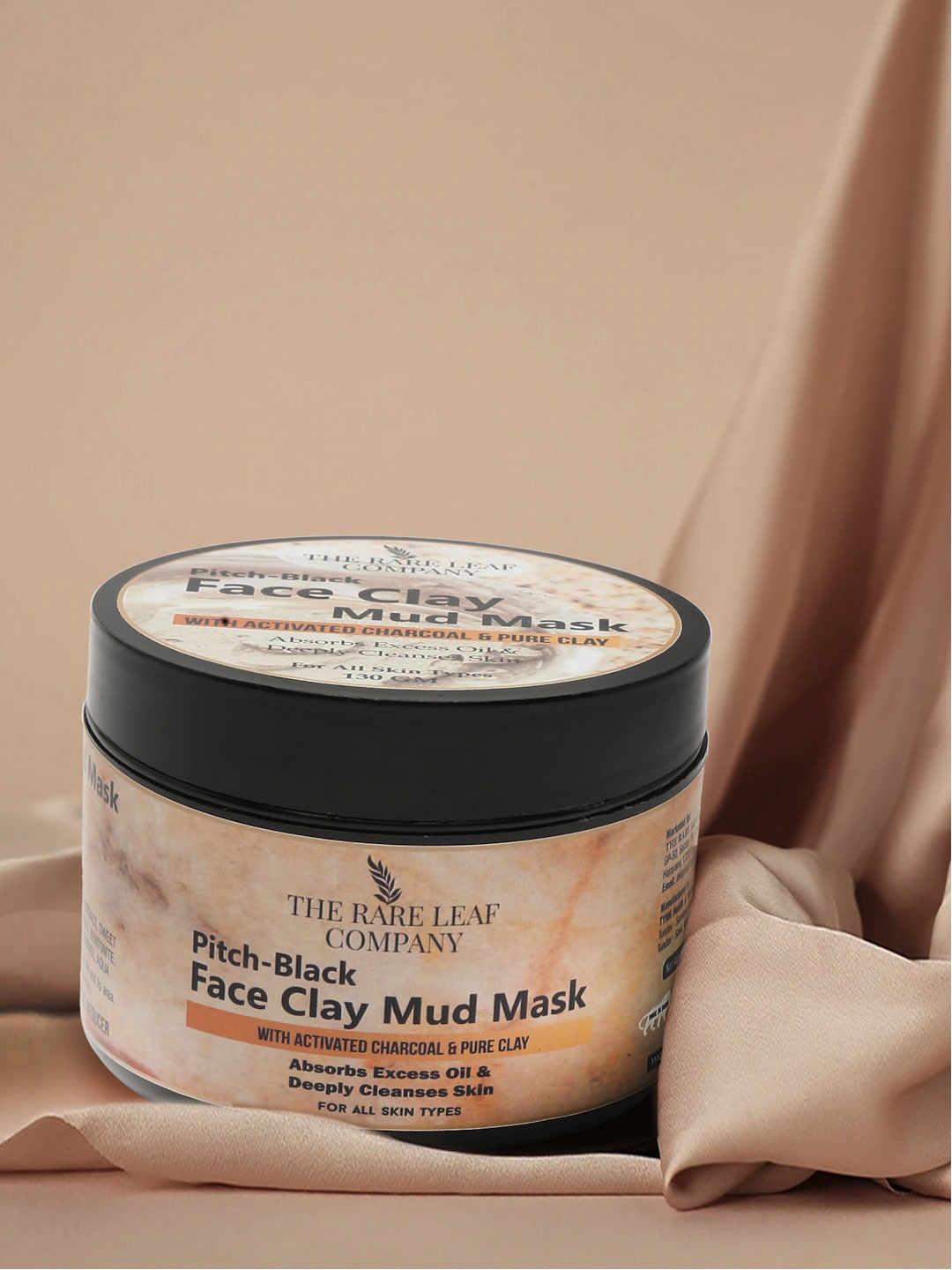 THE RARE LEAF COMPANY Pitch Black Face Clay-Mud Mask with Activated Charcoal & Clay 130 g, Beige
THE RARE LEAF COMPANY Pitch Black Face Clay-Mud Mask with Activated Charcoal & Clay 130 g, Beige