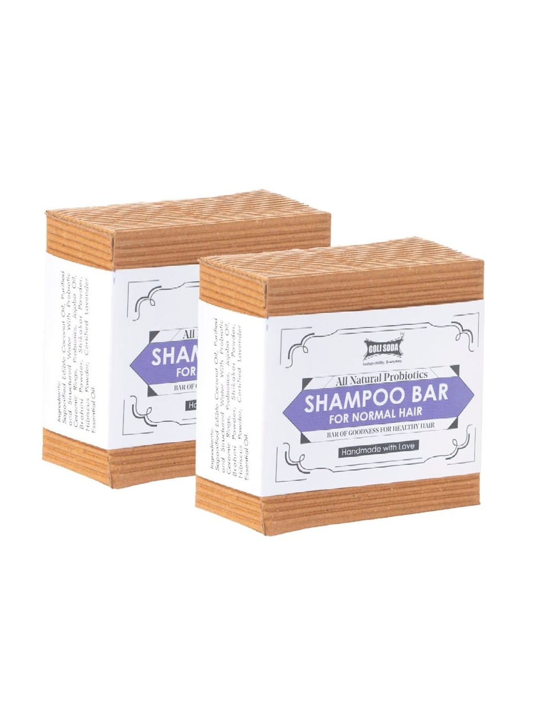 GOLI SODA Set of 2 All Natural Probiotics Shampoo Bar for Normal Hair 90 g Each, White
GOLI SODA Set of 2 All Natural Probiotics Shampoo Bar for Normal Hair 90 g Each, White