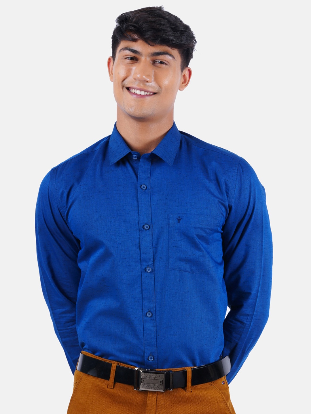 Ramraj Men Blue Formal Shirt