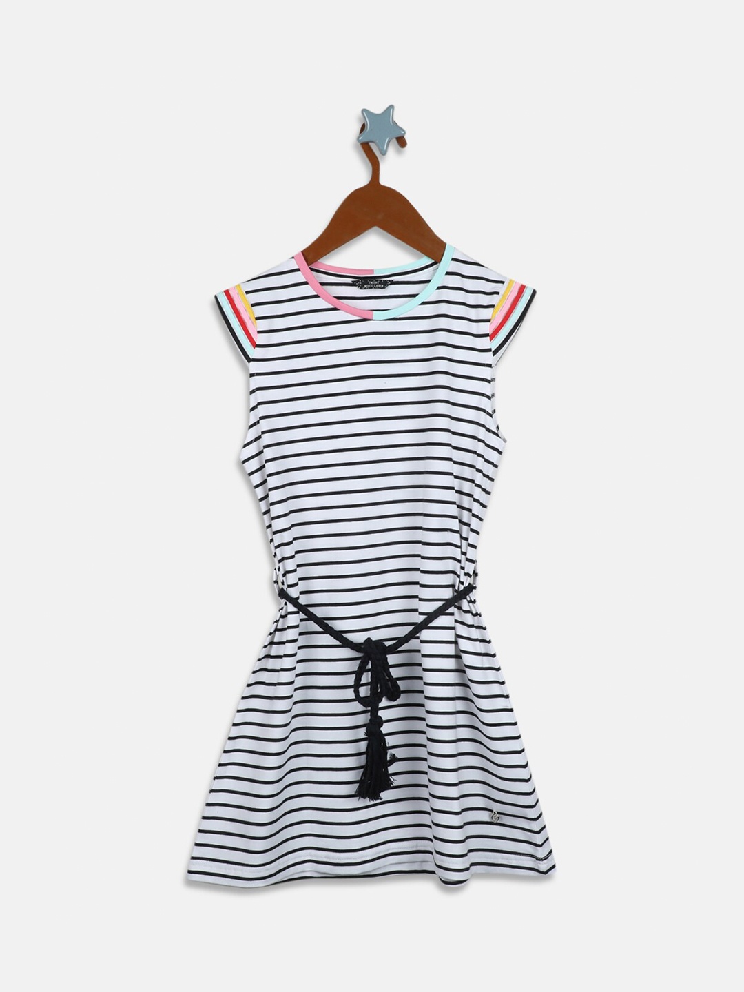 Monte Carlo White & Black Striped Dress