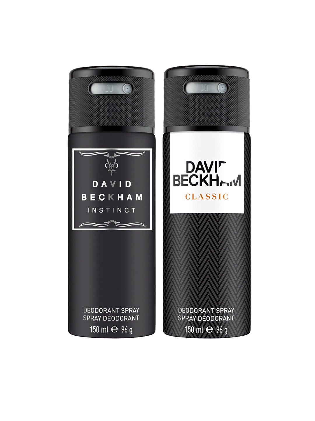 DAVID BECKHAM Men Combo of Instinct & Classic Deodorant Body Spray - 150 ml Each, Black
DAVID BECKHAM Men Combo of Instinct & Classic Deodorant Body Spray - 150 ml Each, Black