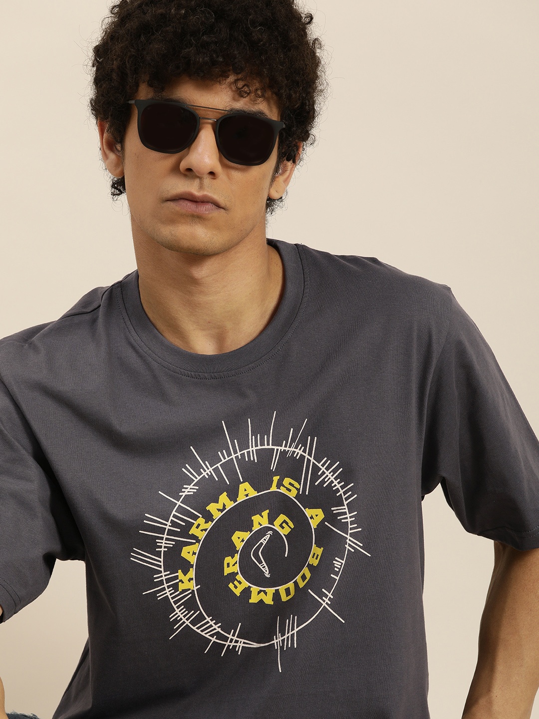 DILLINGER Men Charcoal Grey & White Typography Printed Pure Cotton Loose T-shirt
DILLINGER Men Charcoal Grey & White Typography Printed Pure Cotton Loose T-shirt