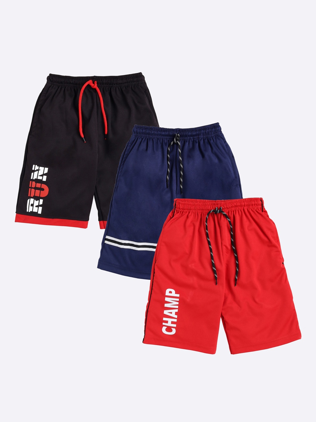 Toonyport Boys Pack of 3 Navy Blue Tencel Outdoor Sports Shorts